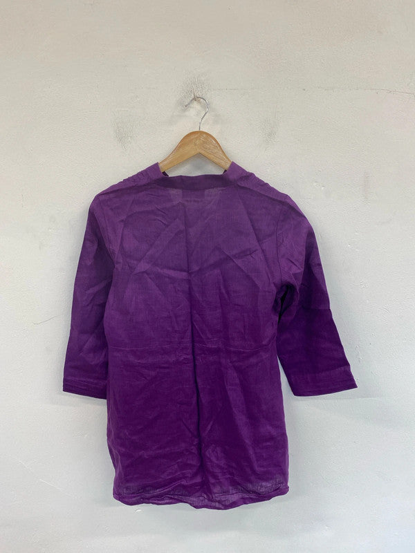 Wallis Fabulous Purple Statement Buttons Tunic UK 12 MM005