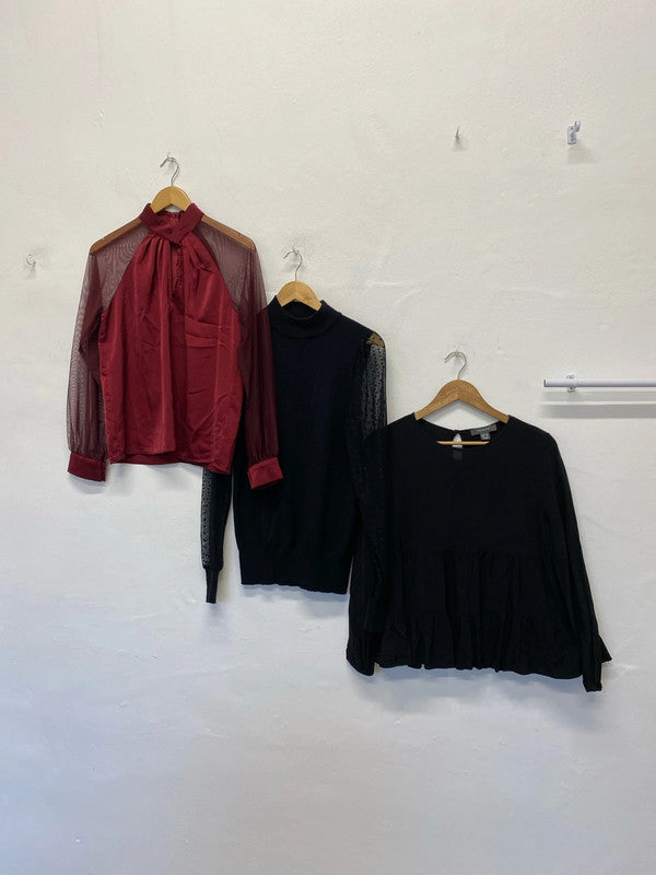 Fabulous trio of Tops party or casual Uk10 F&F Primark #3 LL003