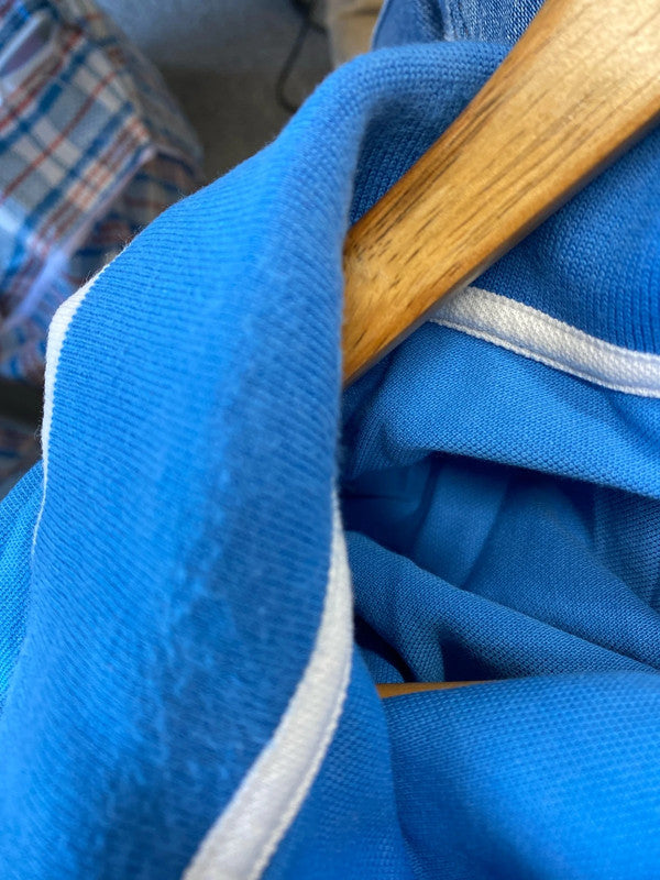 Fab Baby Blue polo shirt Pure cotton UkXL Mens Hugo Boss Black Label AT001