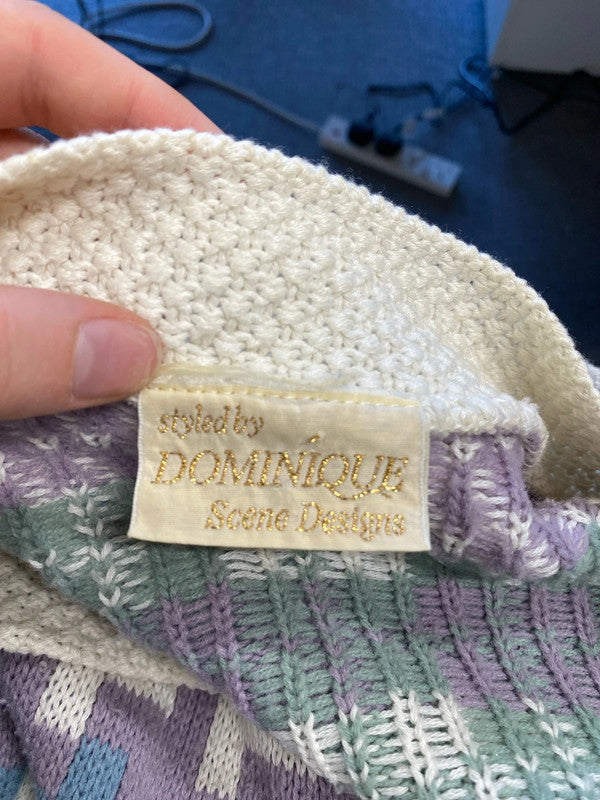 Fabulous Dominique cotton blend cardigan uk 10-12 KD001