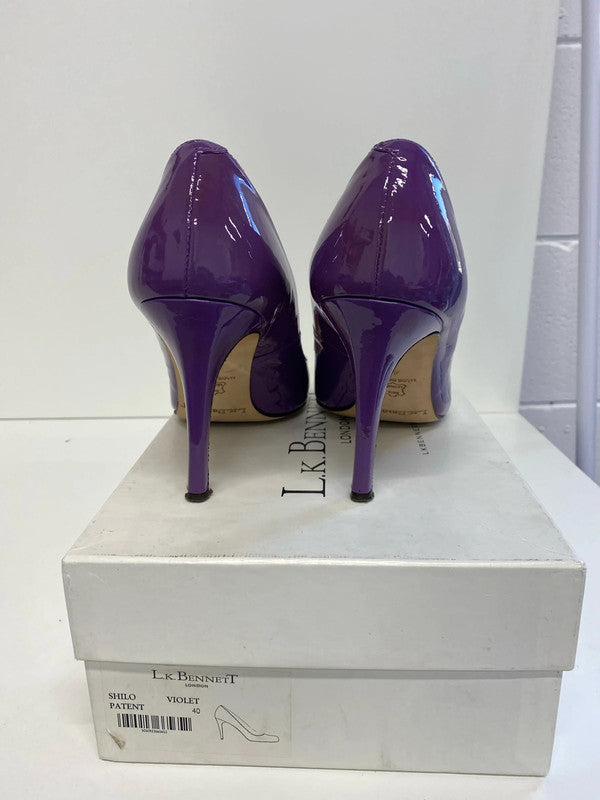 Fabulous LK Bennett Shilo Patent purple heels Uk7 occasion event JP001