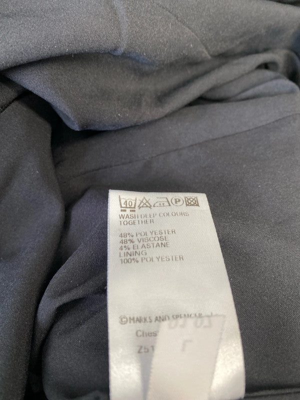 Fab M&S classic formal mini dress black Uk12 lined with stretch LD003