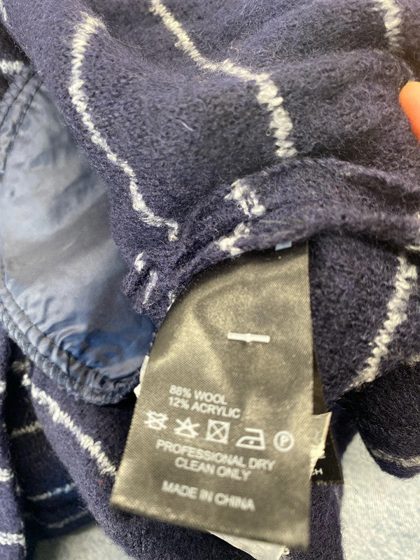 Fabulous Paraphase wool blend Coatigan Uk12 navy striped MW001