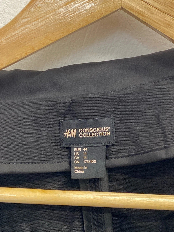 Lovely H&M black wrap jacket blazer UK 16 KM003