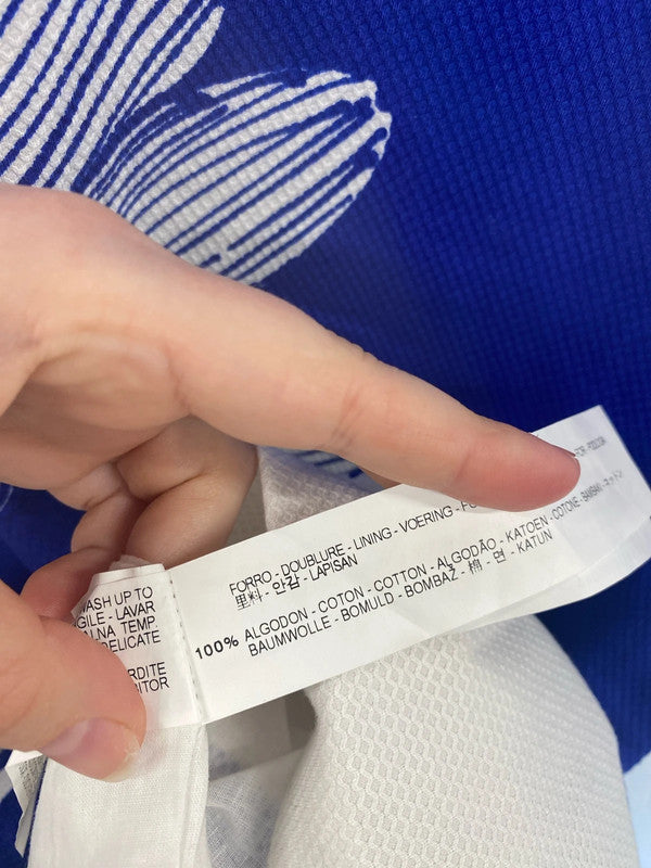 Zara Elegant Blue & White Floral Tunic Dress Size L GK002