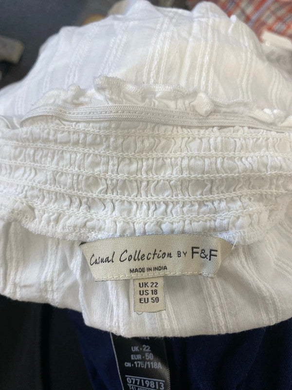 Lovely duo of summery tops F&f m&s blouse UK 22 LK006 #120