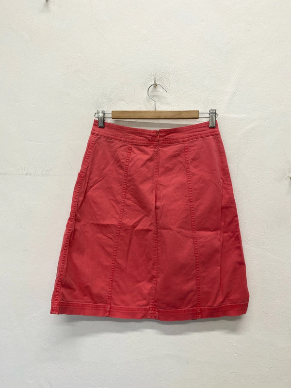 Boden Preppy Pink Denim Mini Skirt UK 8L CD001