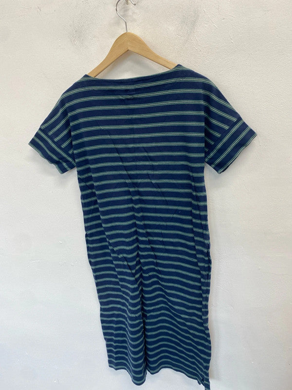 Lovely Seasalt Cornwall blue green striped tunic UK 10 MM005