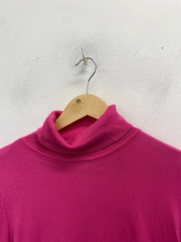 Lovely m&s pink roll neck jumper UK 10 CN001