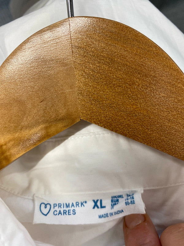 Fabulous Bright white studded Primark western oversized shirt Uk14/16 CR002