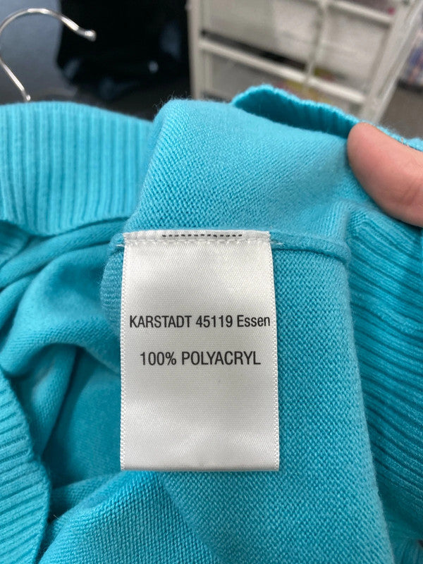 Fabulous Italian Adagio double V neck tight knit jumper Uk12/14 KD001