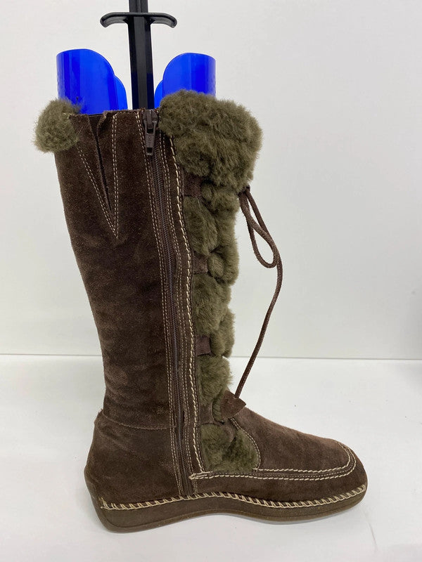 Fabulous Next suede and fleece winter boots Uk4 brown KM004