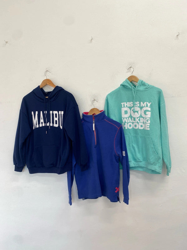 Fabulous Trio of ladies cosy hoodies Lazy Jacks Uk12 #14 SG090