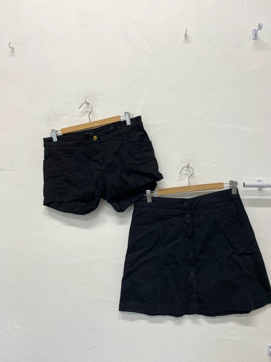 Fabulous duo of H&M shorts & Skirt summer essentials Uk12 #2 JM004