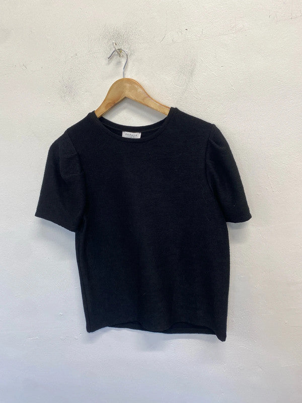 Lovely papaya black knit top new UK 8 AO001