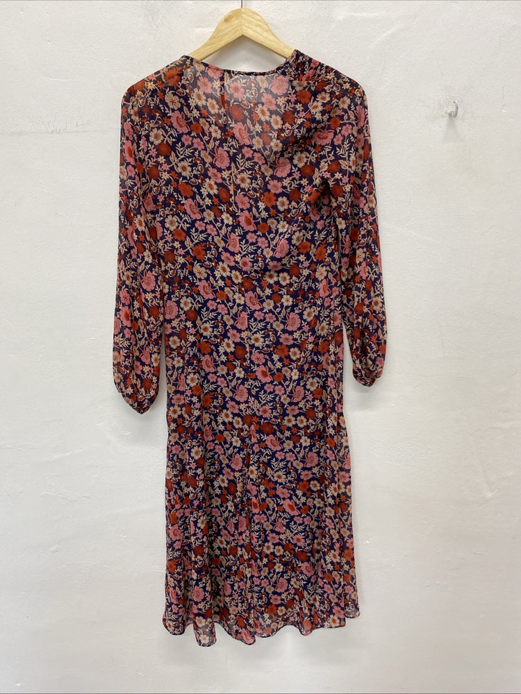 Stunning Overlay Hush Demi Godet midi dress Uk4-6 SS004