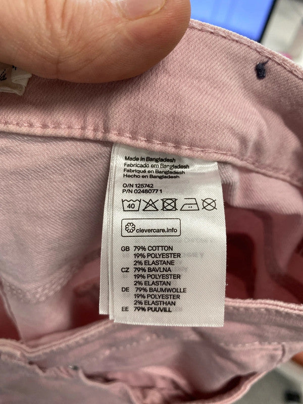 Gorgeous blush pink slim jeans 16 H&M KM003