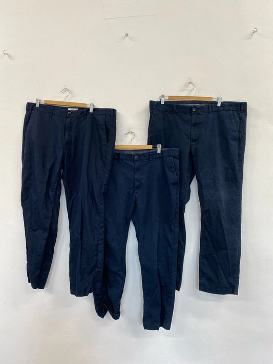 M&S Navy chinos Uk42 W 31L / 29L Trio #92 JS004