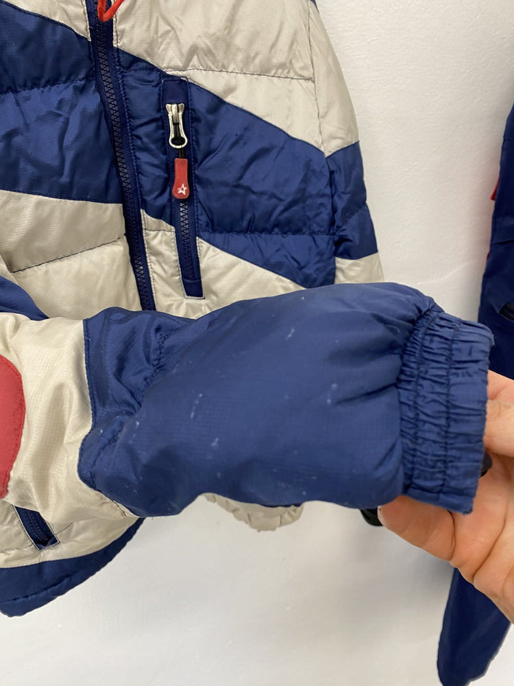 Perfect Moment Blue Chevron SuperDown Puffer Ski Jacket Age 8 Years JP001