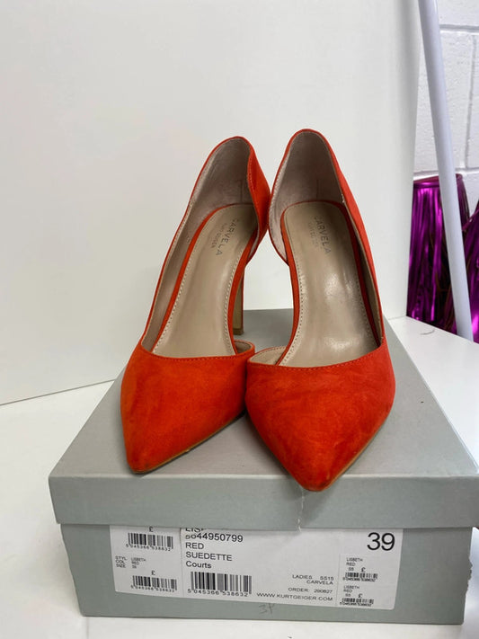 Fabulous Carvela Kurt Geiger rich coral orange high stilletos UK6 NN001