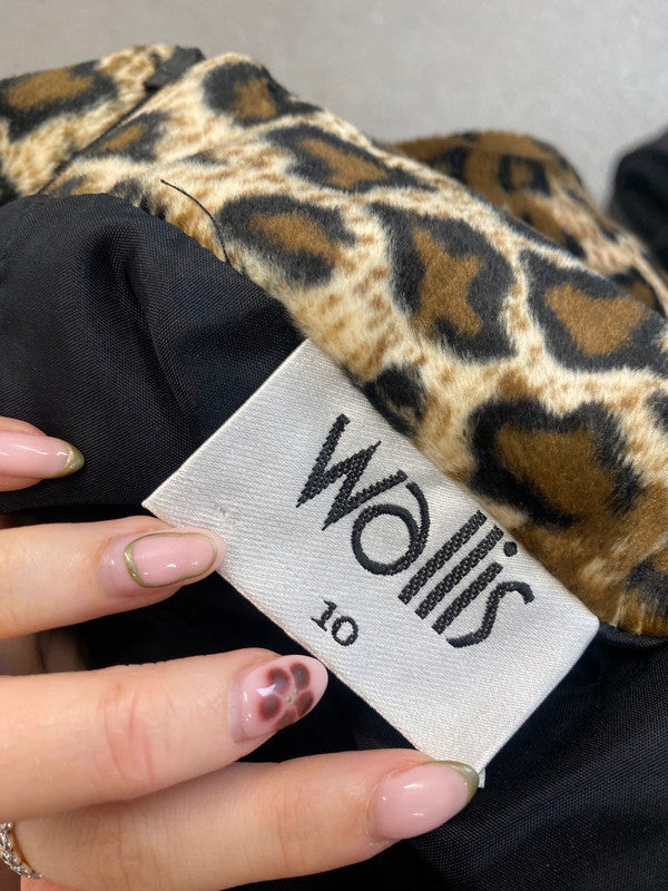 Lovely Wallis leopard midi skirt y2k UK 10 MM005