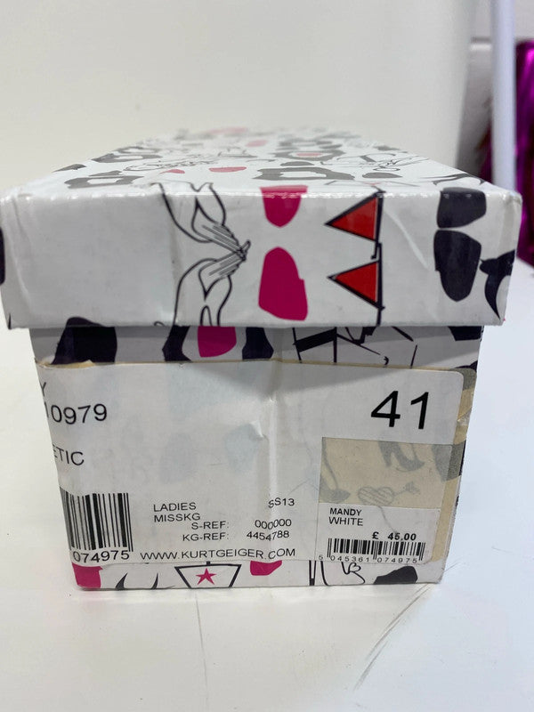 Fabulous Miss KG Mandy white sandals Uk8 EUR 41 IM001