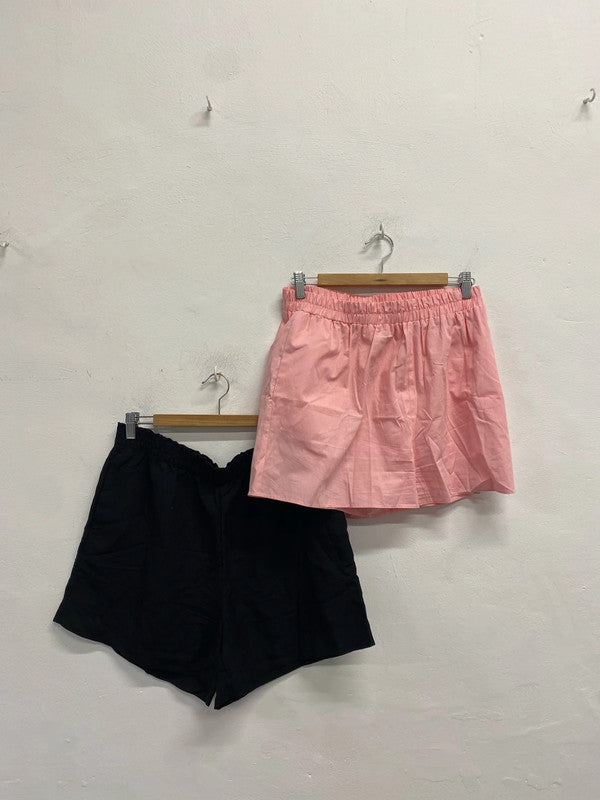 Bundle 46 summer miss Selfridge shorts black pink UK M KS002