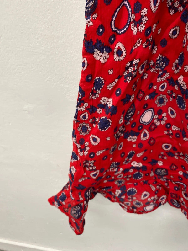 Absolutely stunning & other stories spanish red paisley dress Uk8 SN002