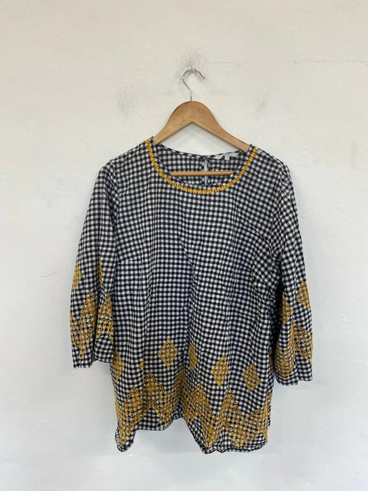 Next Fabulous Gingham Embroidered Tunics Duo UK 24 #104 LK006