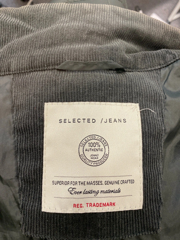 Lovely selected jeans quilted green gilet UK M JB001