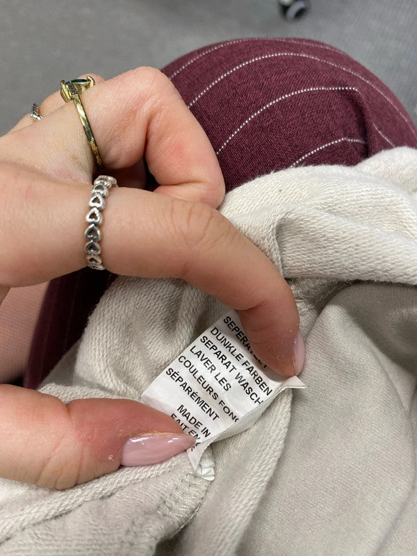 Lovely Sheshow cream bossmom jumper crew neck UK L VW001