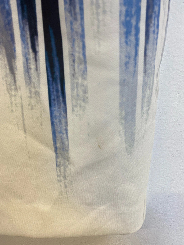 Next Chic Navy & White Asymmetric Midi Dress UK 10 MB001