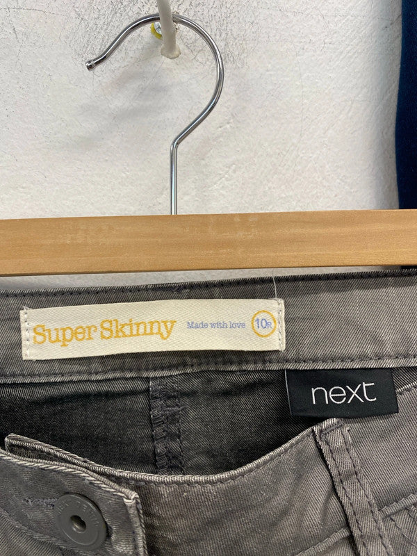 Lovely duo of next super skinny jeans navy grey UK 10 SW001