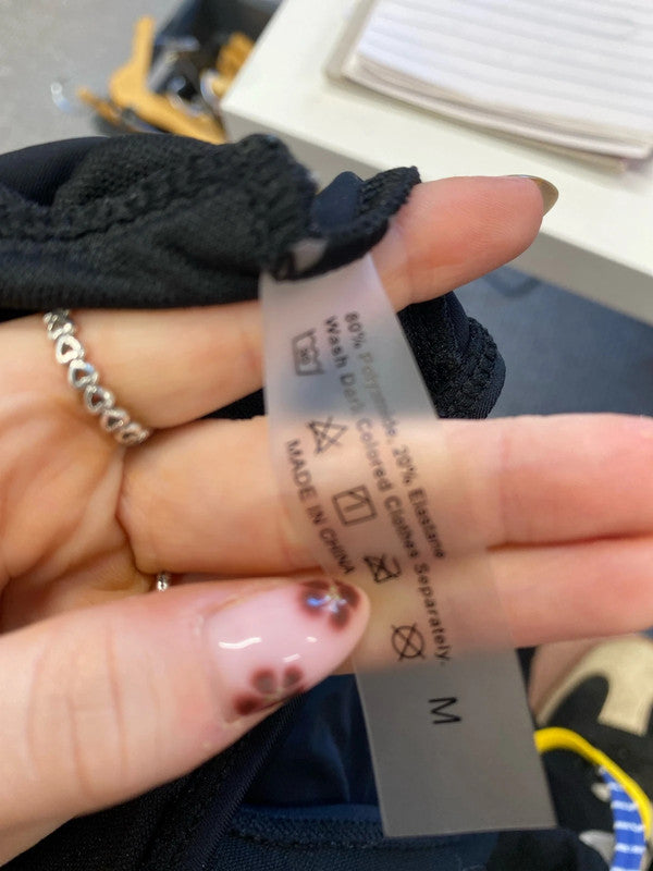 Lovely duo of swimsuits tresspass black blue UK M #60 LD003