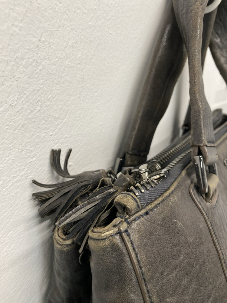 Anya Hindmarch Chocolate Brown Vintage Ebury handbag leather tassle JP001