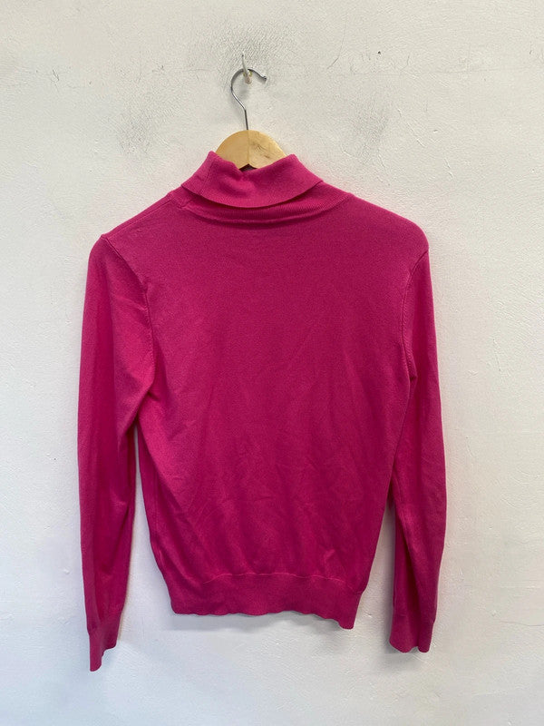 Lovely m&s pink roll neck jumper UK 10 CN001