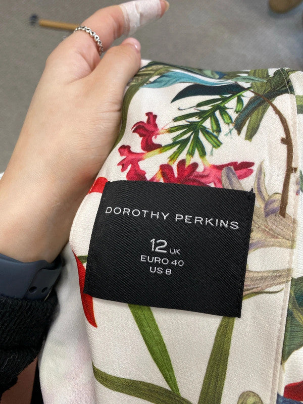 Lovely Dorothy Perkins floral botanical blazer UK 12 LG006