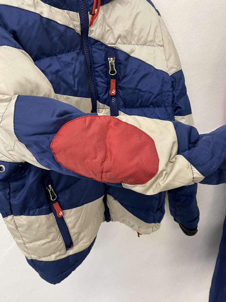 Perfect Moment Blue Chevron SuperDown Puffer Ski Jacket Age 8 Years JP001