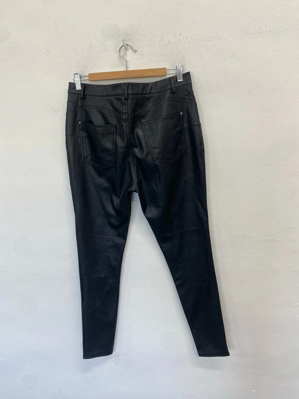 Lovely river island faux leather trouser UK 12 HS001