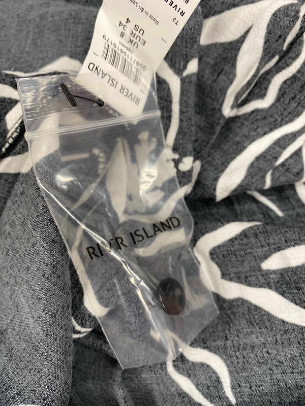 Stunning river island flower design mini dress uk 8 KM004