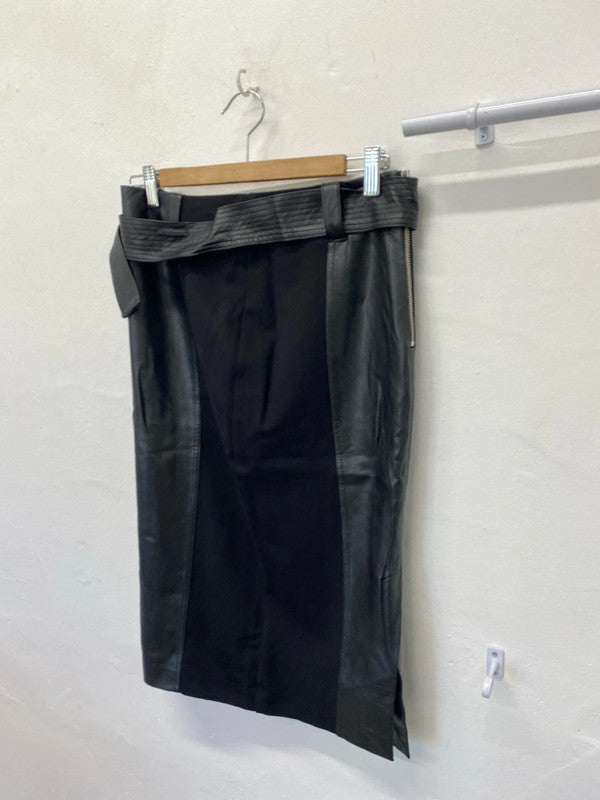 Lovely River Island Pencil skirt faux leather Uk10 MB001