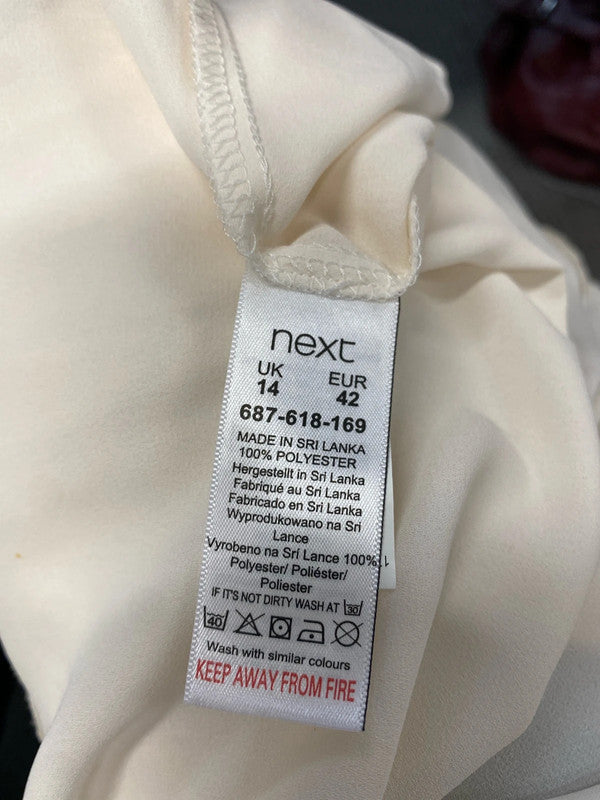 Lovely next cream semi sheer cami top UK 14 AO001