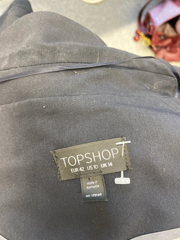 Lovely Topshop navy blazer formal UK 14 AO001