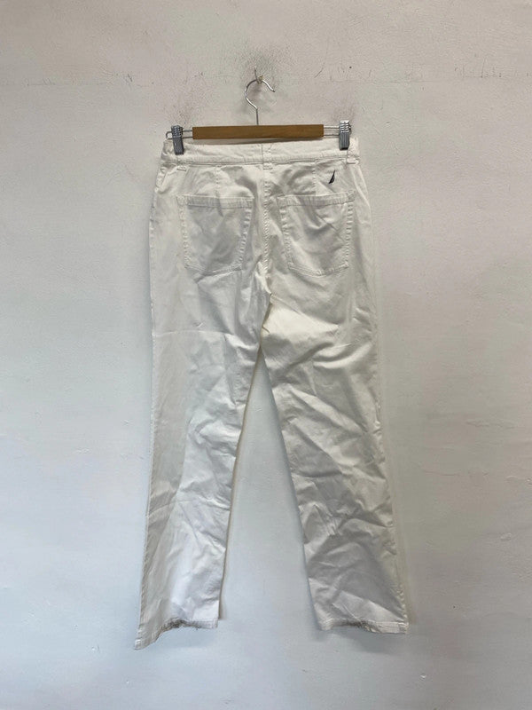 Stunning nautica white trousers straight leg UK w 27 (uk8) KA001
