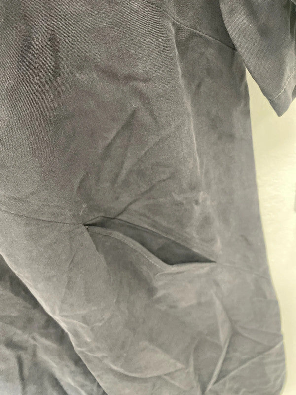 Stunning Viz a Viz slinky tunic top with pockets navy / charcoal grey UkS MM005