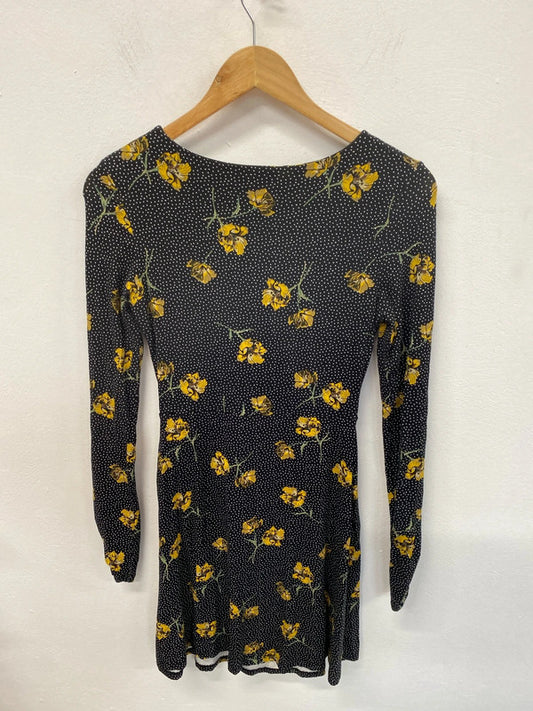 River Island Chic Floral Polka Dot Mini Dress UK 8 KM004