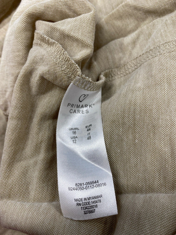 Stunning boho chic neutral colour smock dress Uk16 CR002