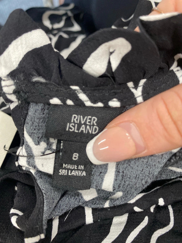 Stunning river island flower design mini dress uk 8 KM004