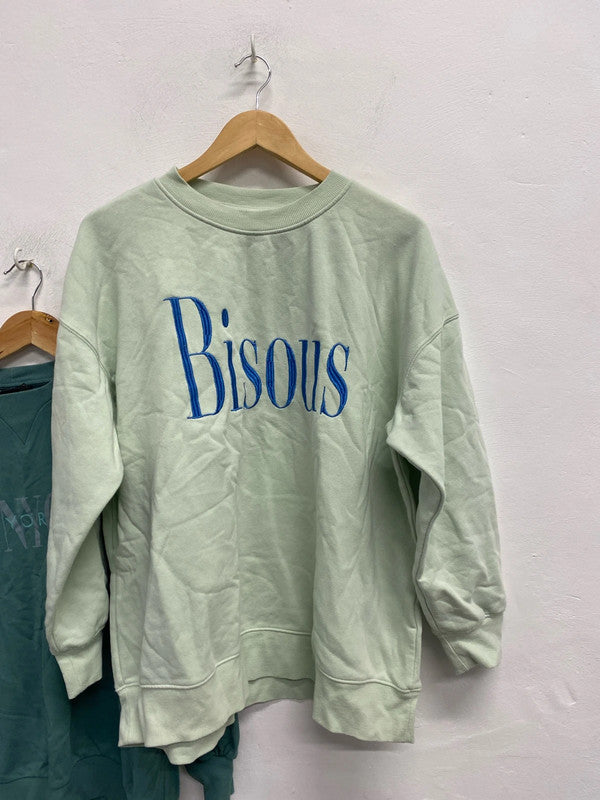 Bundle 42 green crew necks H&M asos UK M KS002