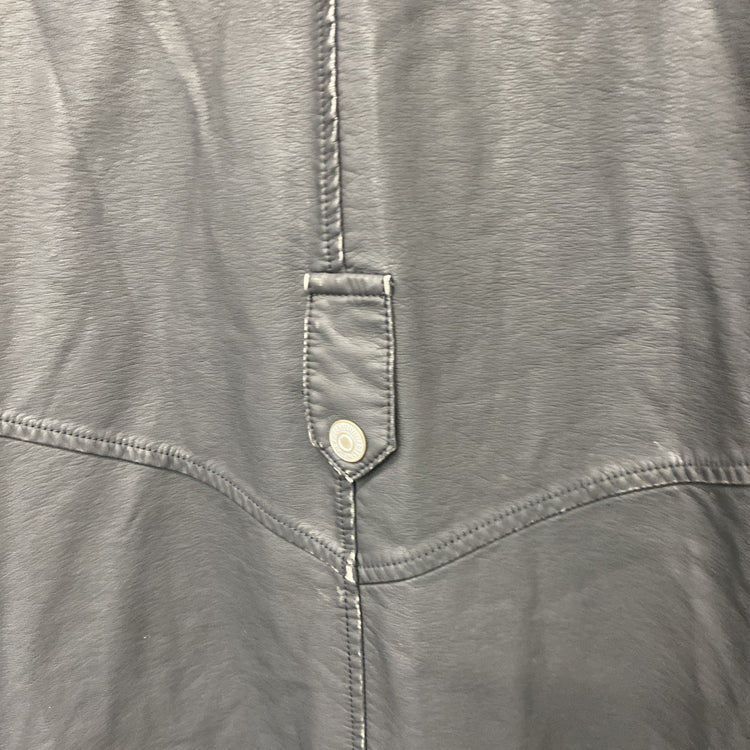 Free People Isabelle Distressed Vegan Leather Moto Jacket Size M SS002